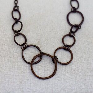 30 inch, Vintage Dark Purple Ring Circle Necklace by Sophia - T24